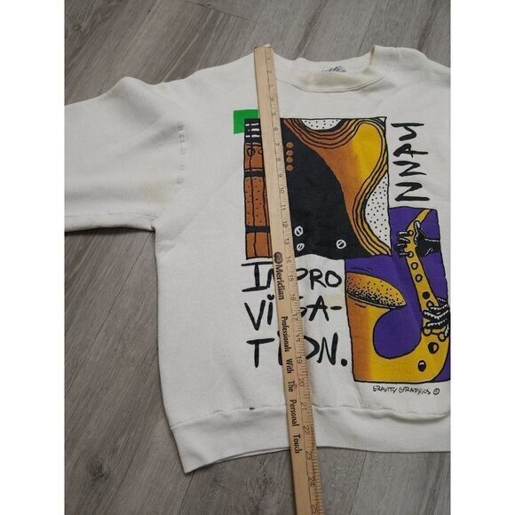Vintage Jazz Improvisation Music Sweatshirt Art to Wear Gravity Graphics - Picture 7 of 10
